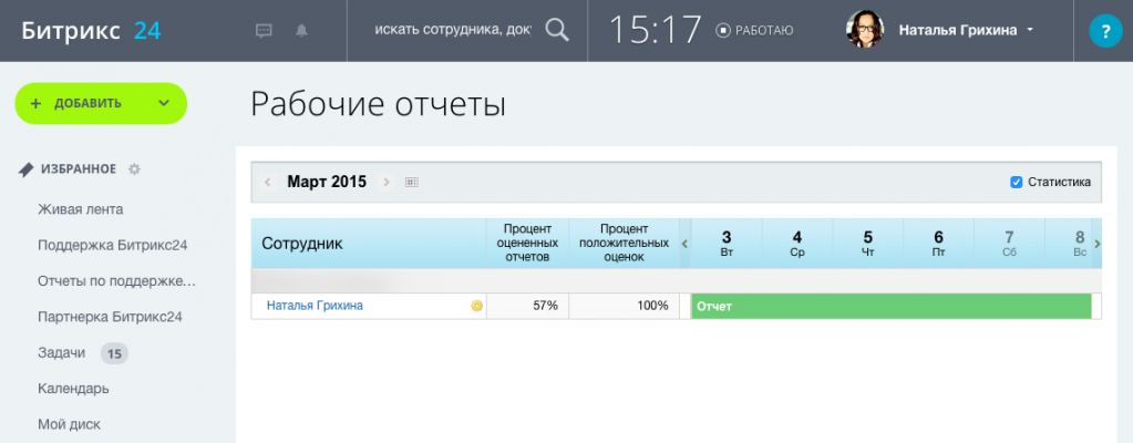 Рабочие отчеты